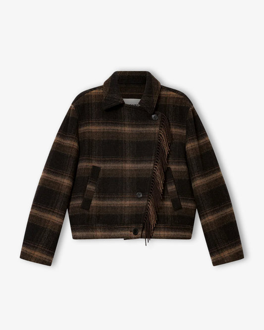ISABEL MARANT Galeane Blouse Black/Khaki