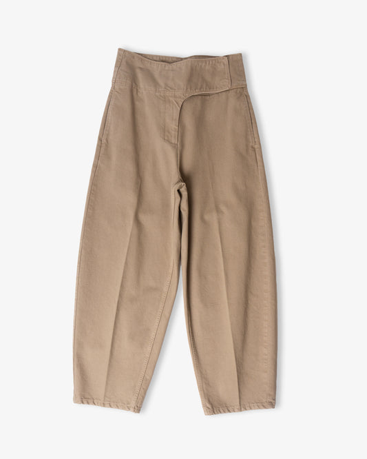AMI PARIS Ceinture Wrapped Belted Jeans Taupe Beige