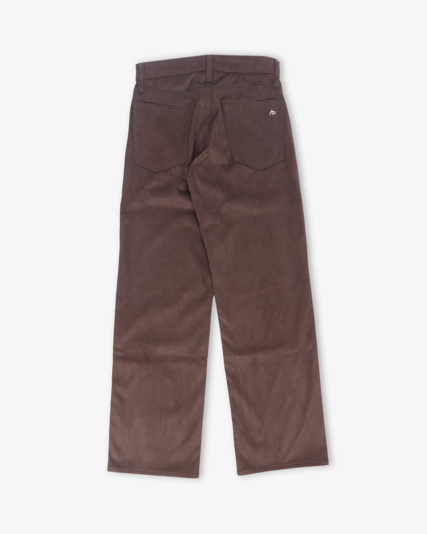 RAG & BONE Faux Suede Cam Full Straigth Dark Brown