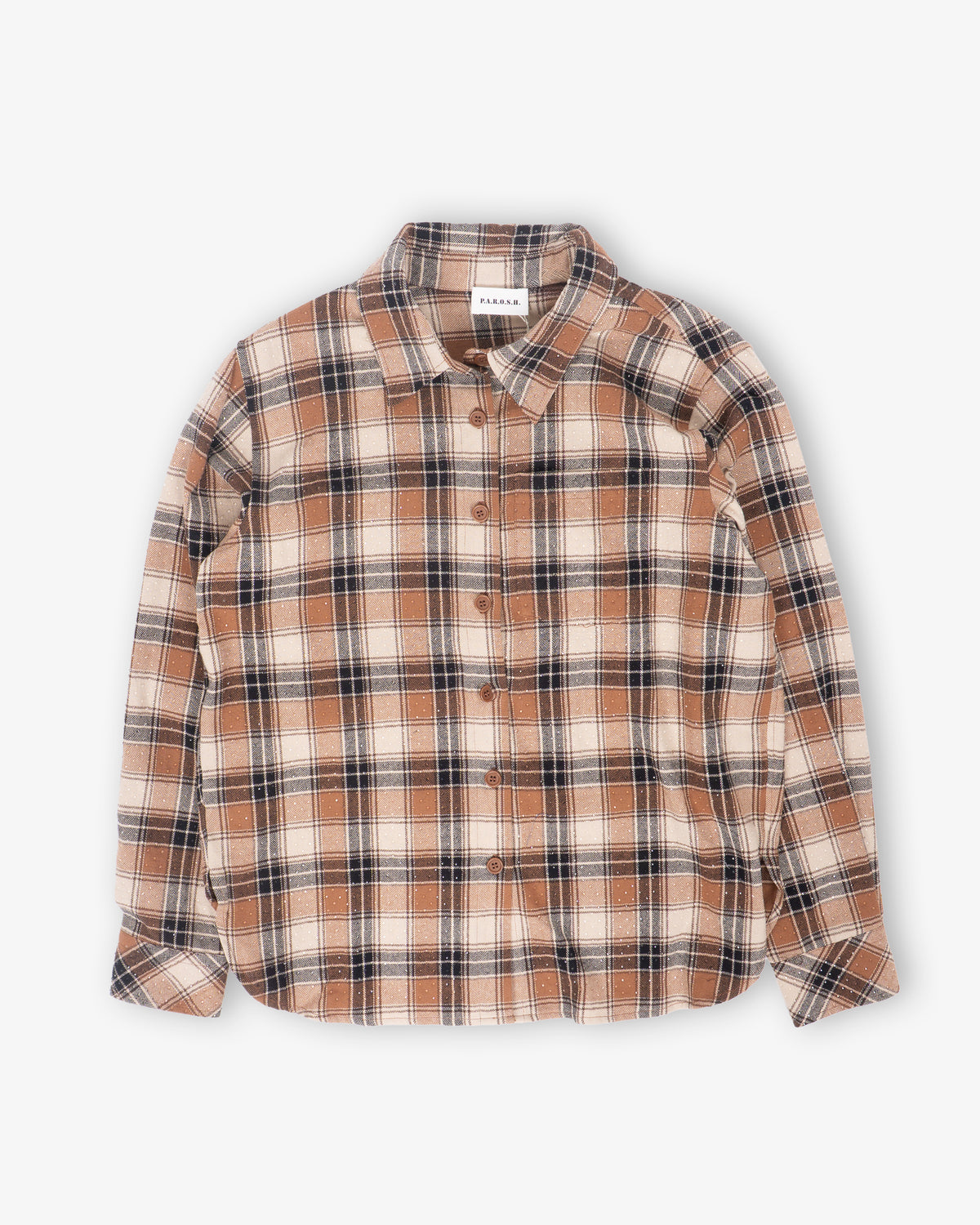 PAROSH Cowboy Shirt Fantasia Marrone