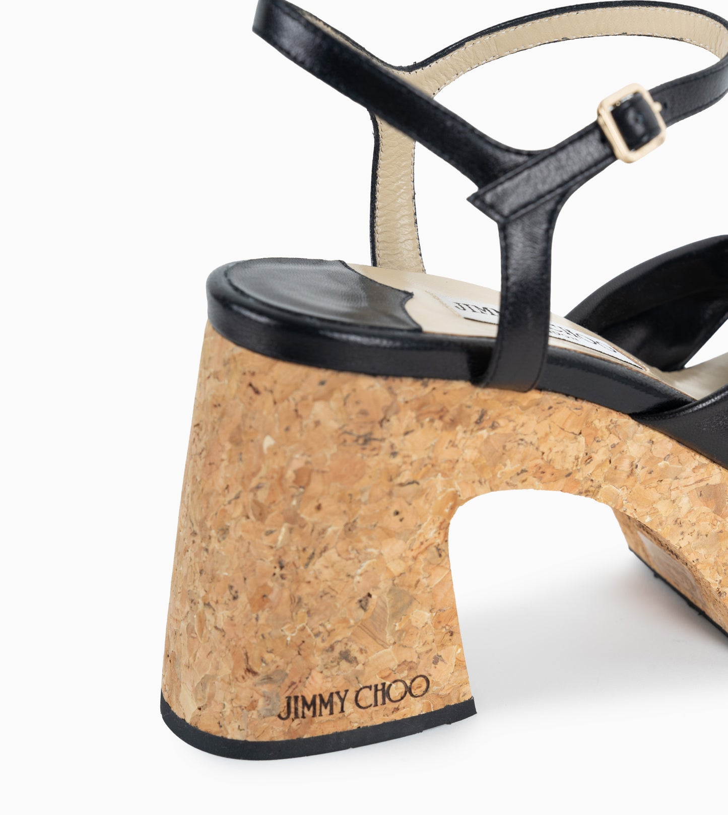 JIMMY CHOO HELOISE WEDGE 95 SANDAL WEDGE NAPPA LEATHER BLACK