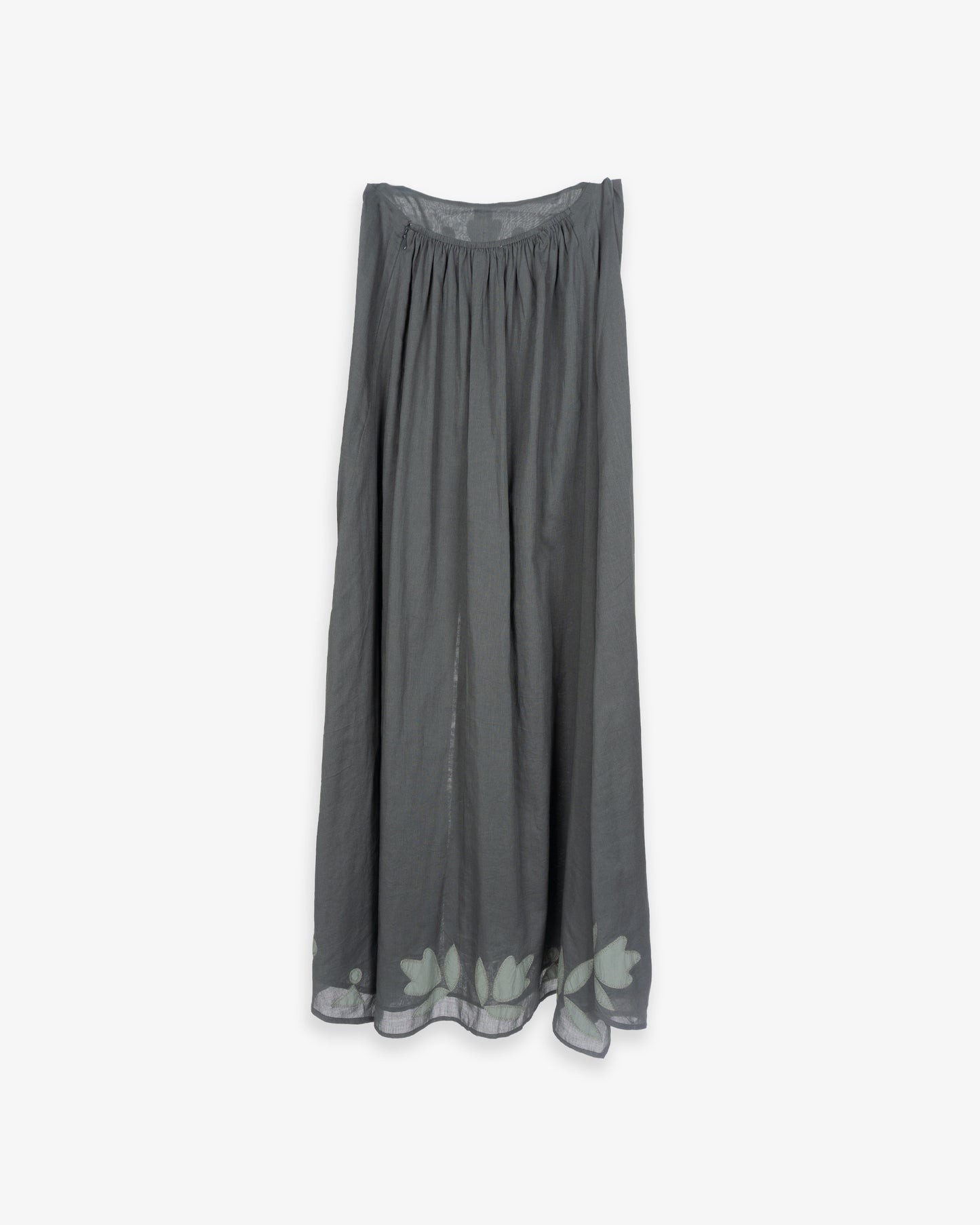 MARE DI LATTE Pao Skirt Voile Floral Ardoise