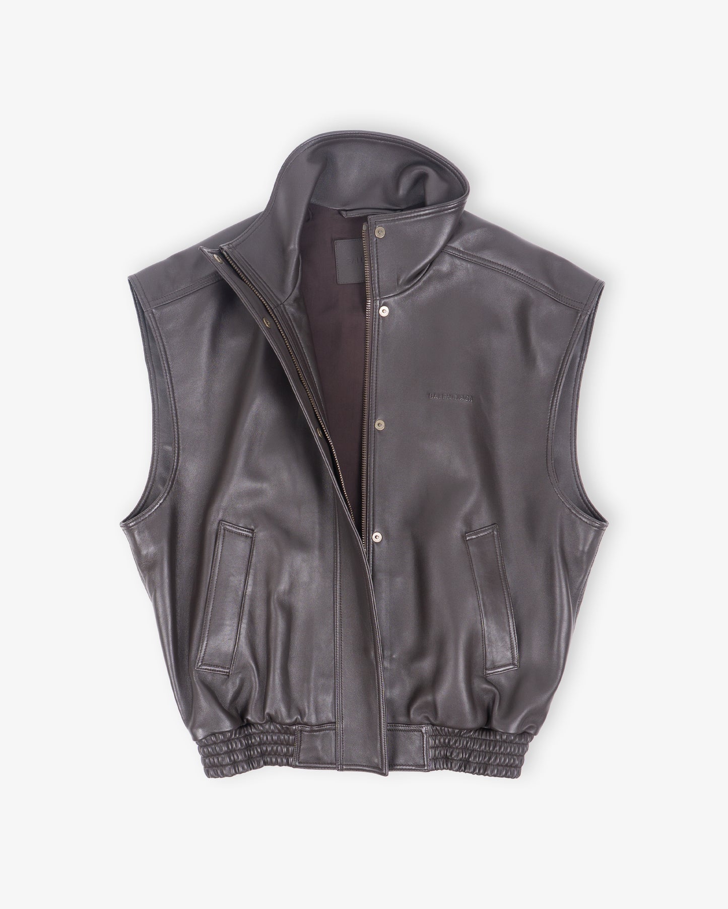 BALENCIAGA Sleeveles Blouson Moka
