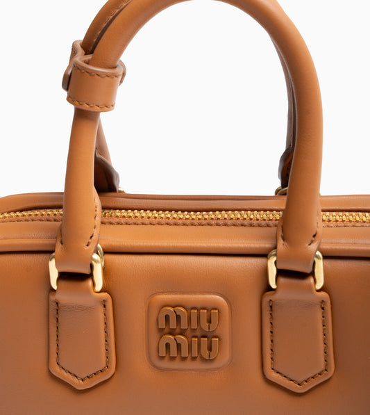 MIU MIU SMALL ARCADIA BAG GOGNAC