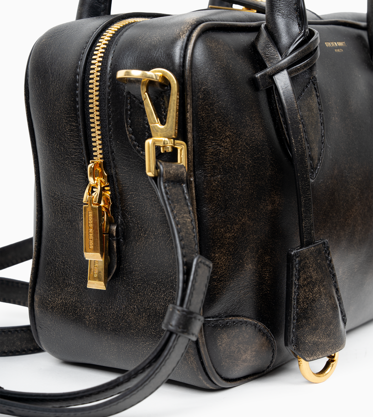 GOLDEN GOOSE VITA BAG TREATED LEATHER