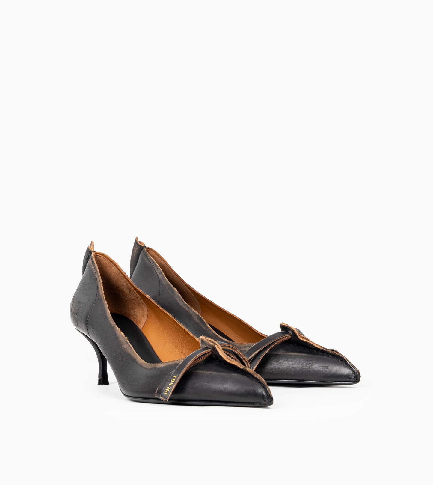 PRADA  PUMPS LEATHER VITELLO OLD