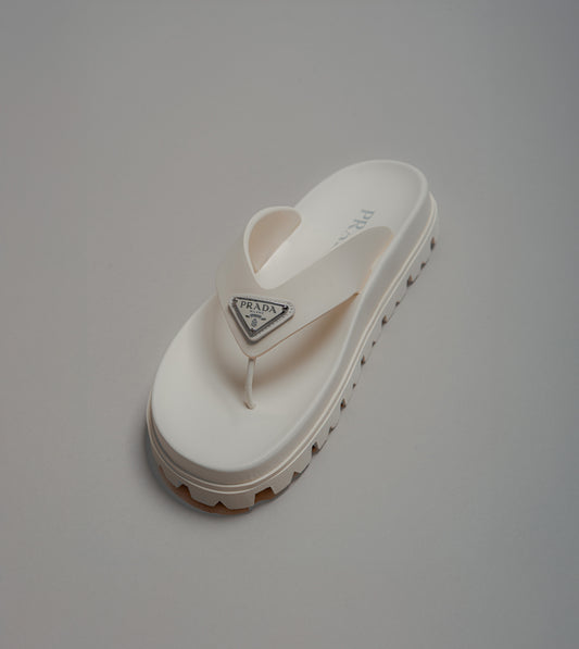 PRADA Plastic Thongs Avorio