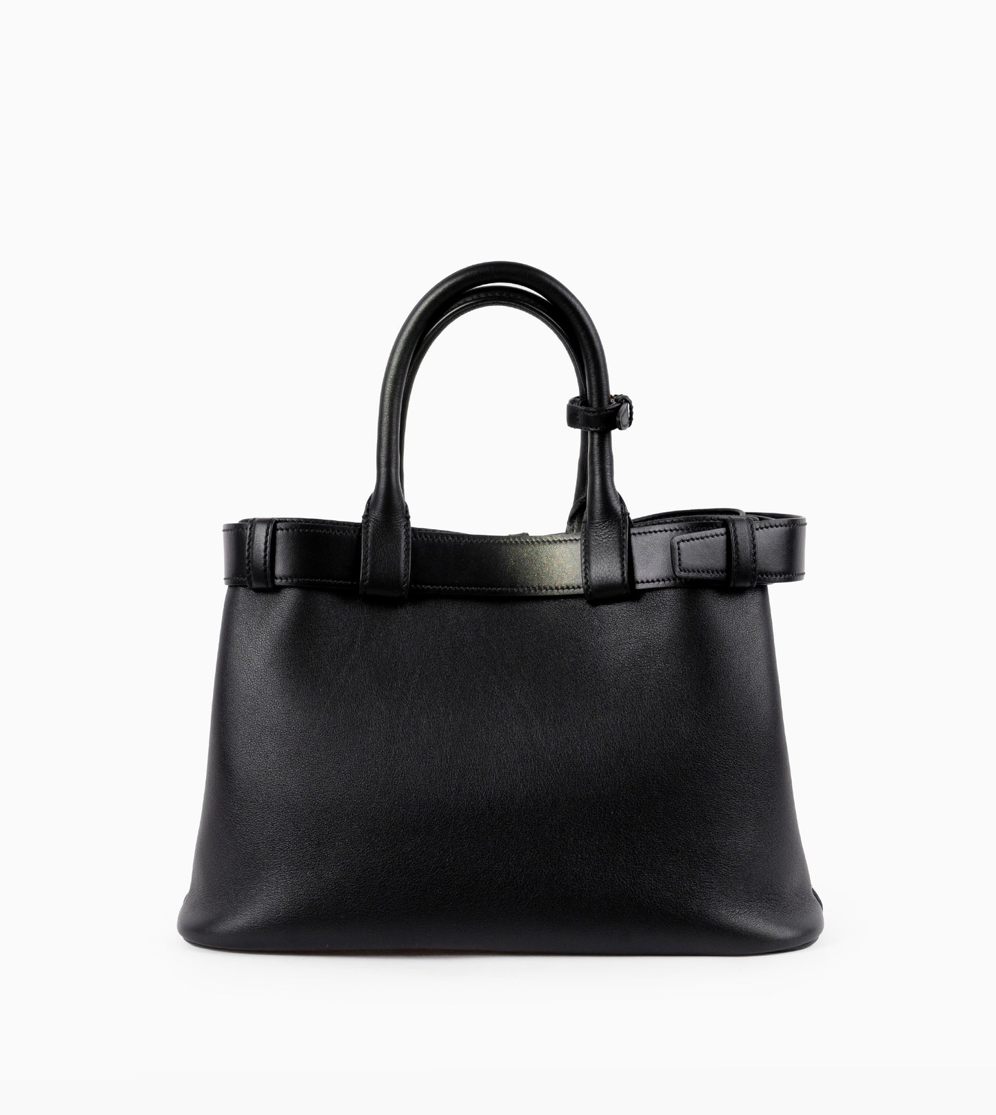 PRADA Buckle Medium Leather Bag with Belt