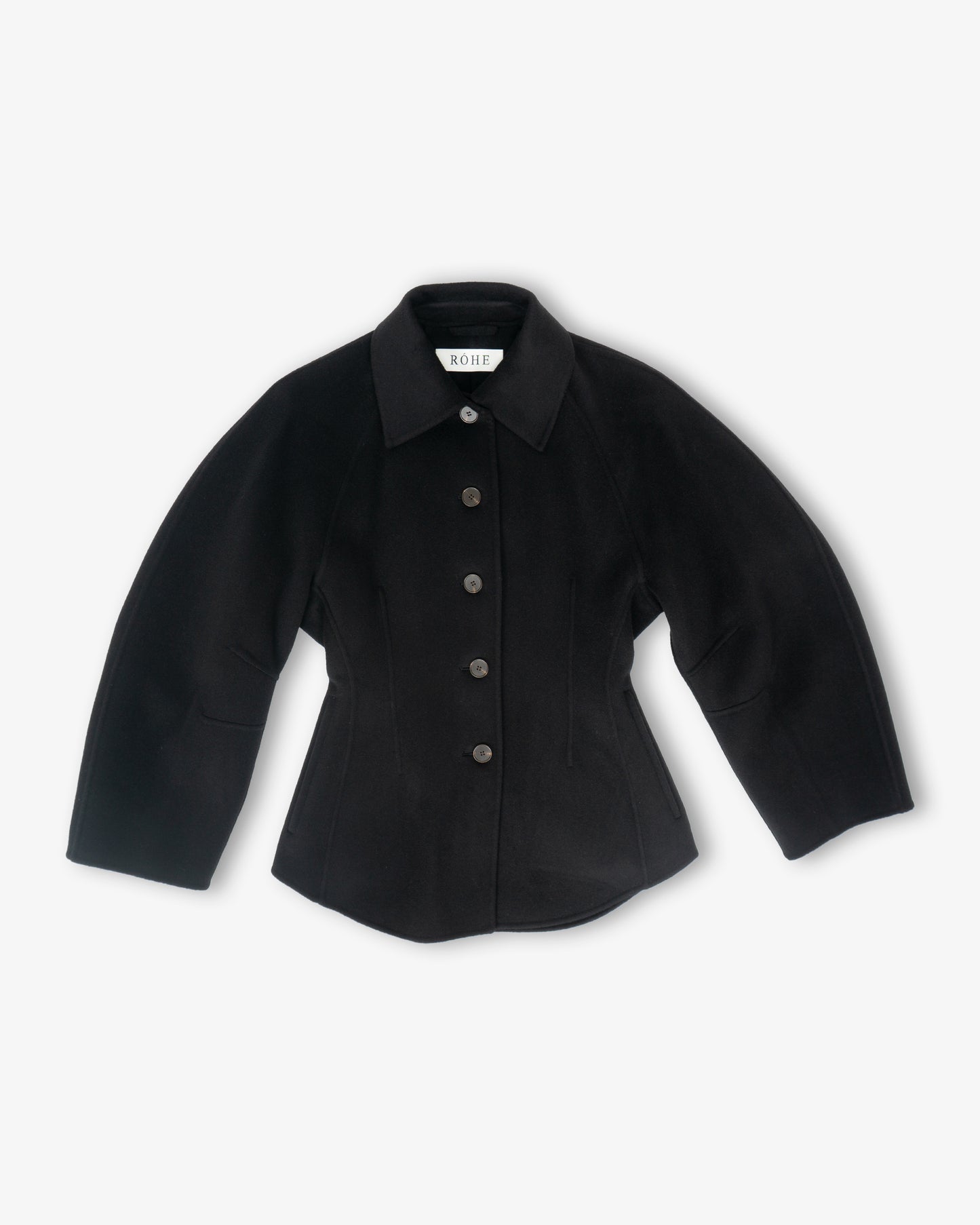 RÓHE Double - Faced Sculptural Jacket Black