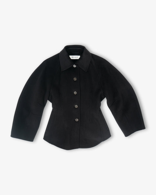 RÓHE Double - Faced Sculptural Jacket Black