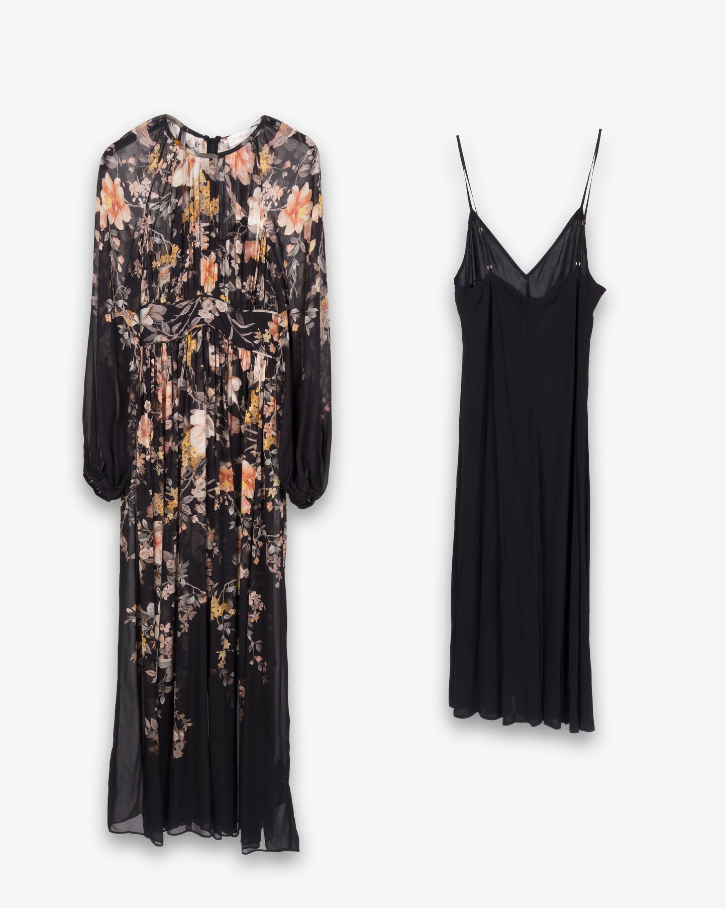 ZIMMERMANN Carousel Billow Maxi Dress Black Songbird