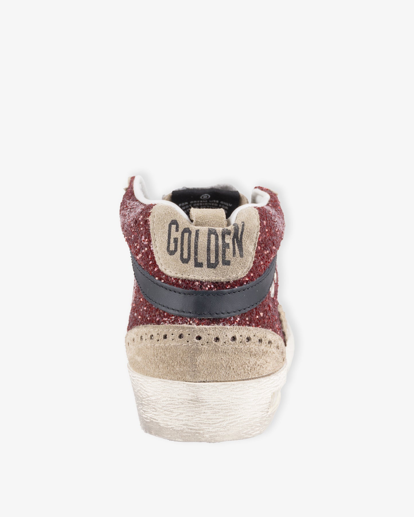 GOLDEN GOOSE Mid Star Glitter Upper Suede Toe & Spur Leather Star & Wave
