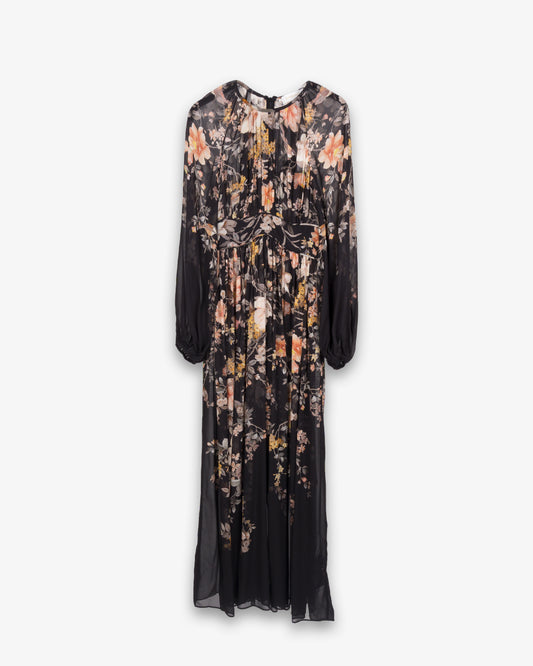 ZIMMERMANN Carousel Billow Maxi Dress Black Songbird
