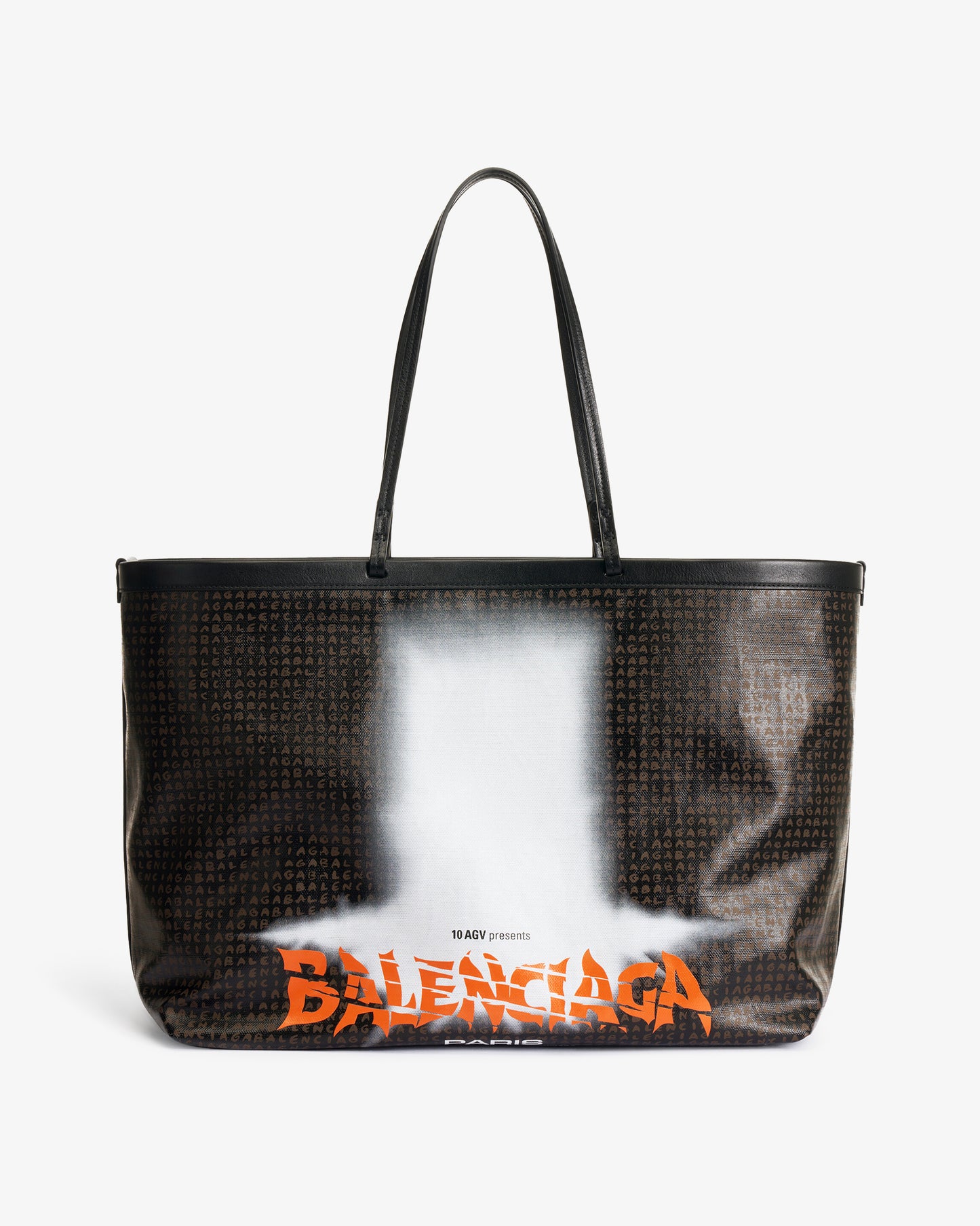BALENCIAGA Bag with Det. Pochette Black & Door Orange