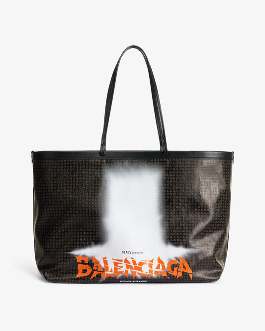 BALENCIAGA Bag with Det. Pochette Black & Door Orange