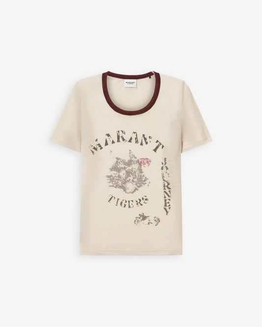 ISABEL MARANT Kiliann T-Shirt Light Beige