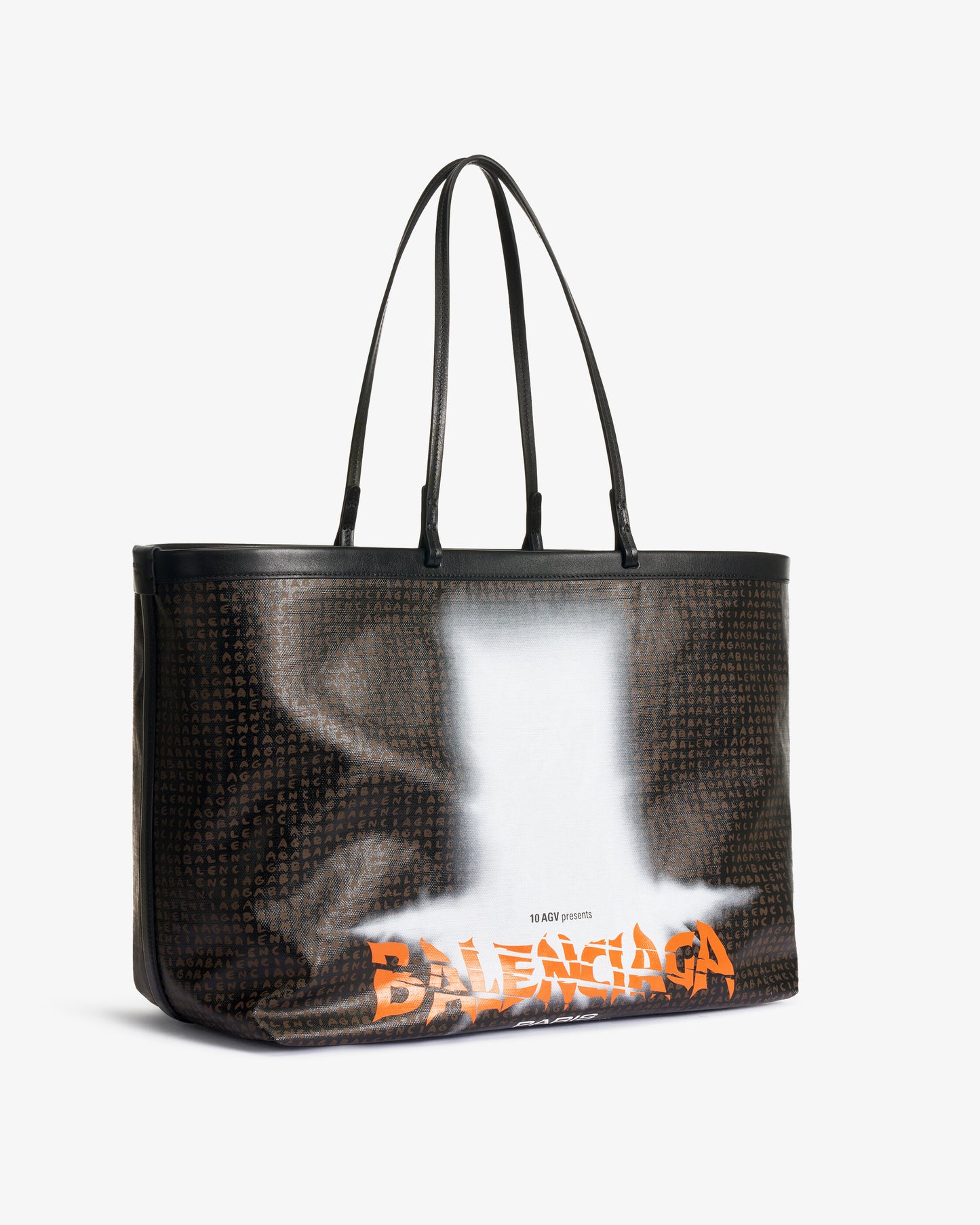 BALENCIAGA Bag with Det. Pochette Black & Door Orange