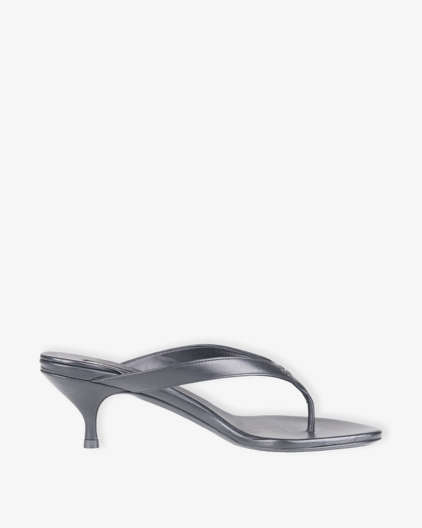 MIU MIU Leather Thongs Black
