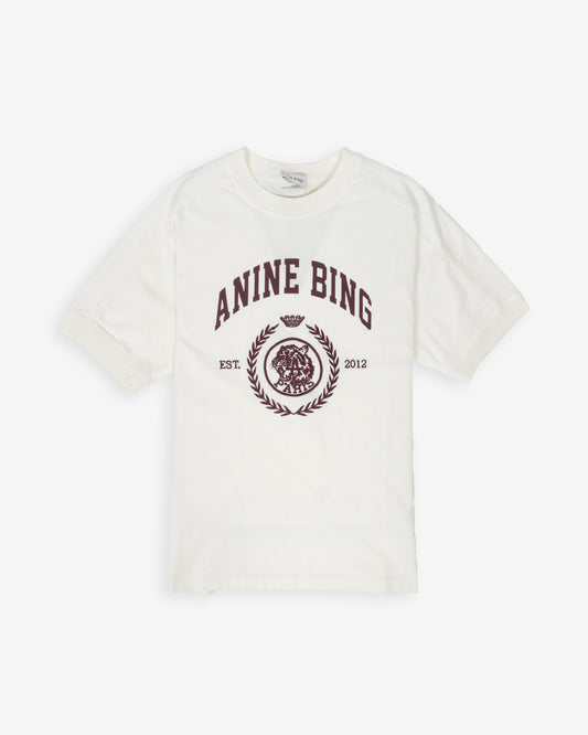 ANINE BING Jaylin Tee Ecru