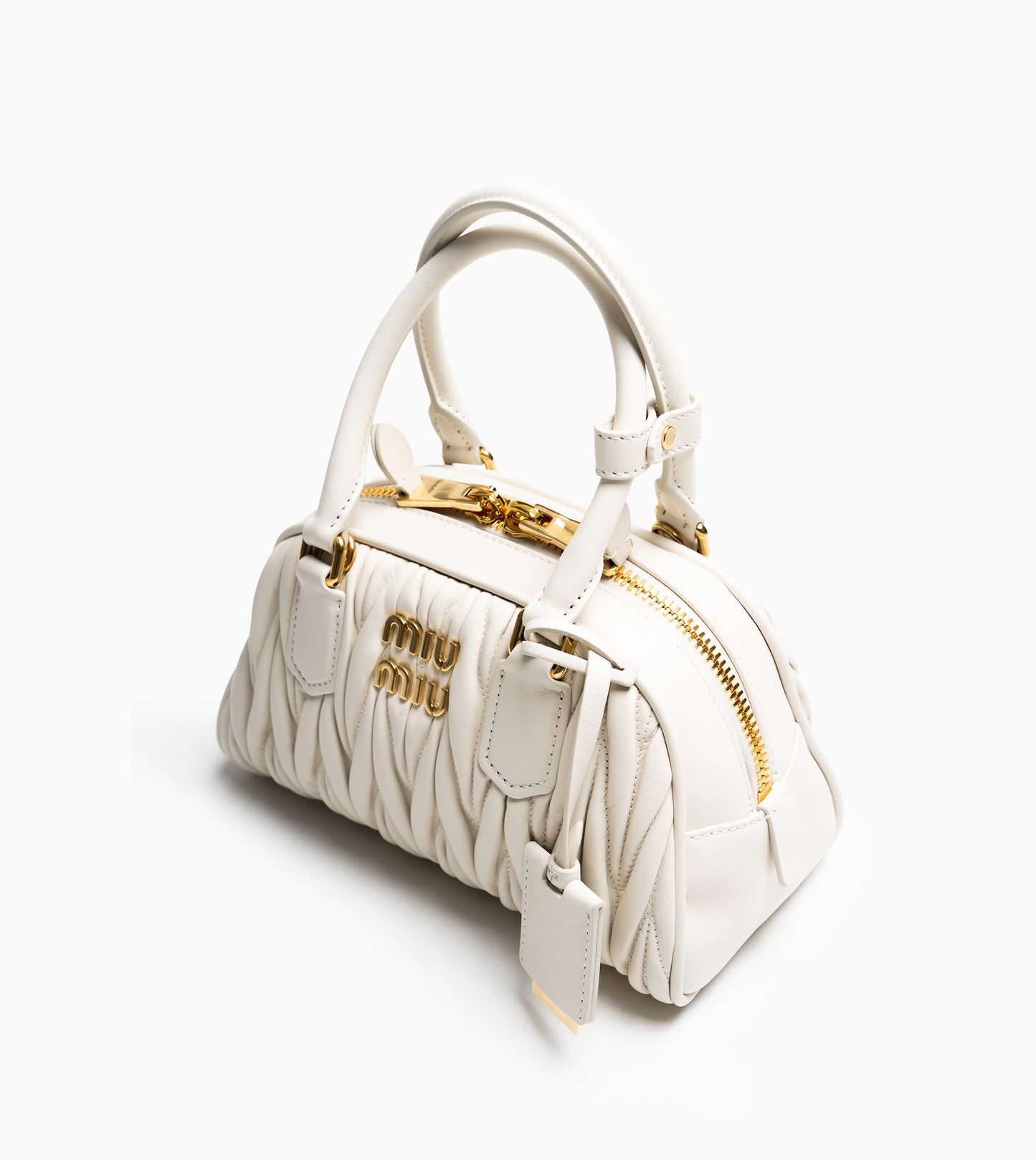 MIU MIU Leather (Non- Reptile ) Hand Bag White