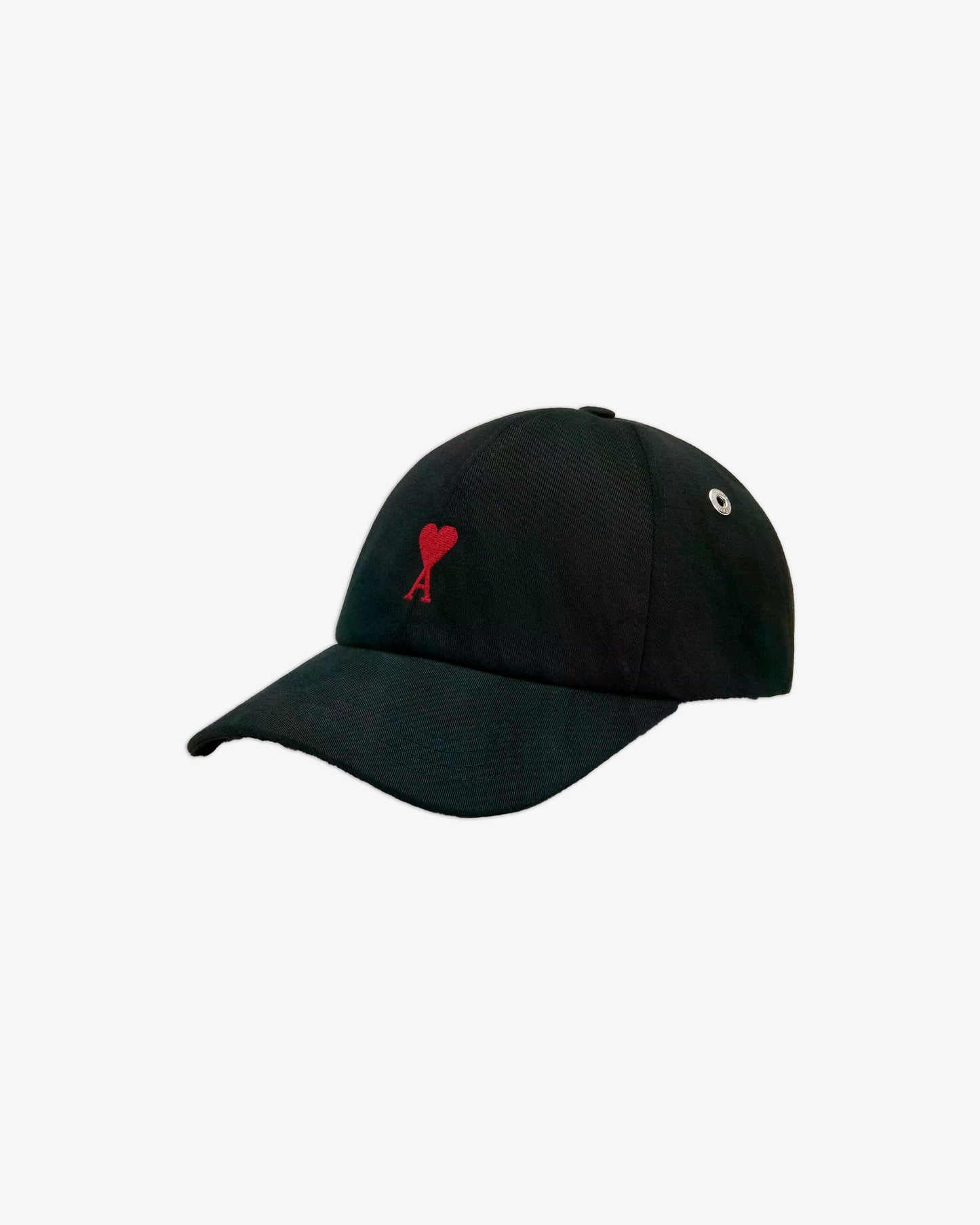 AMI PARIS Gab Cot Red ADC Emboridery  Cap Black