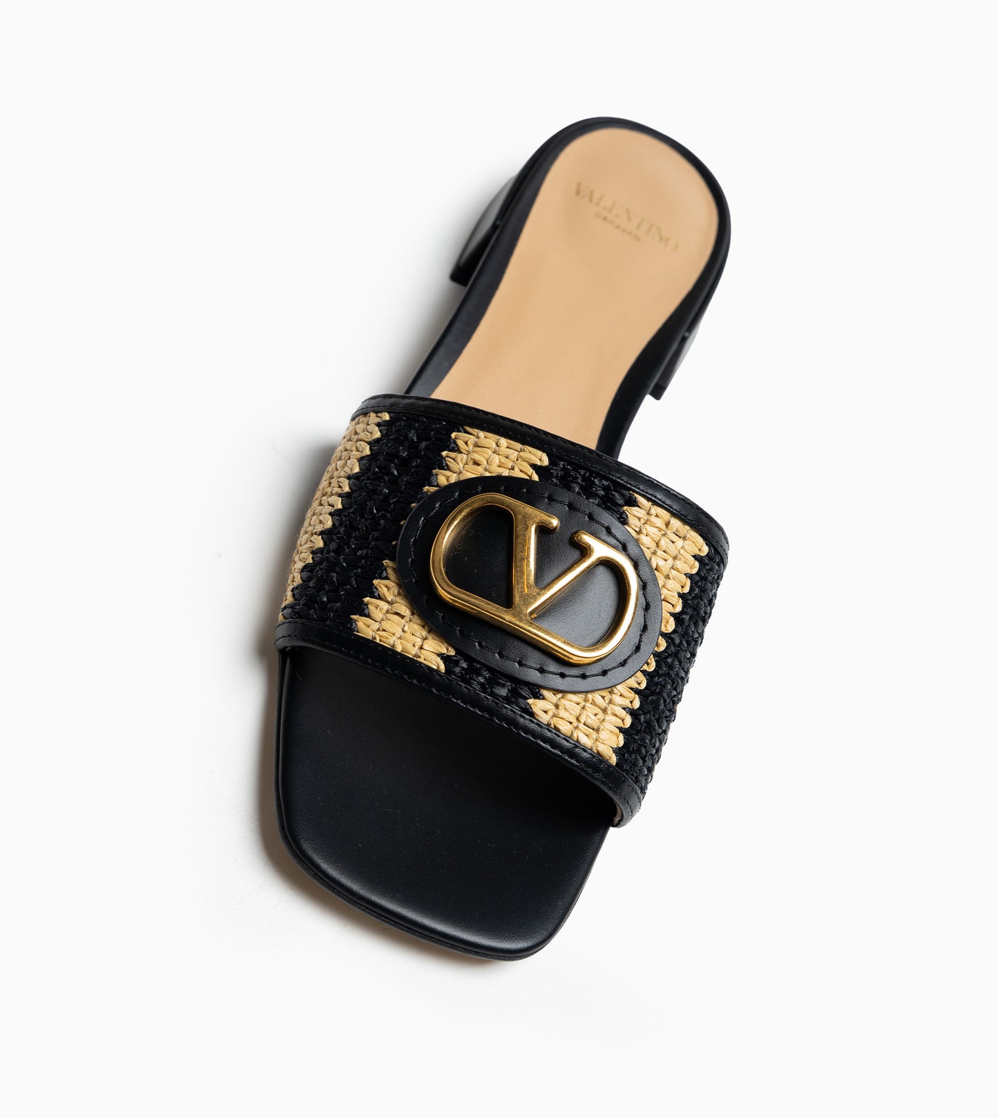 VALENTINO Vlogo Signature Slide Heel Naturale