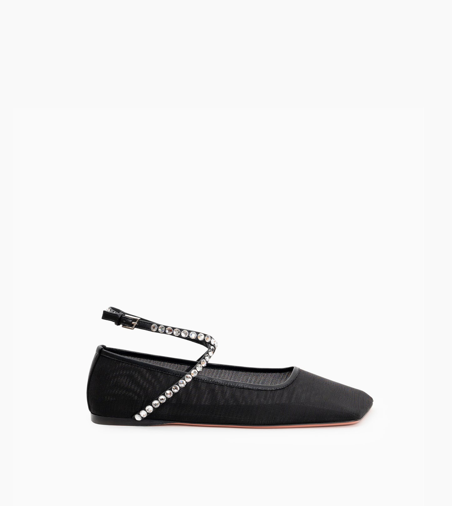 AMINA MUADDI Ane Mesh Crystal Flat Black