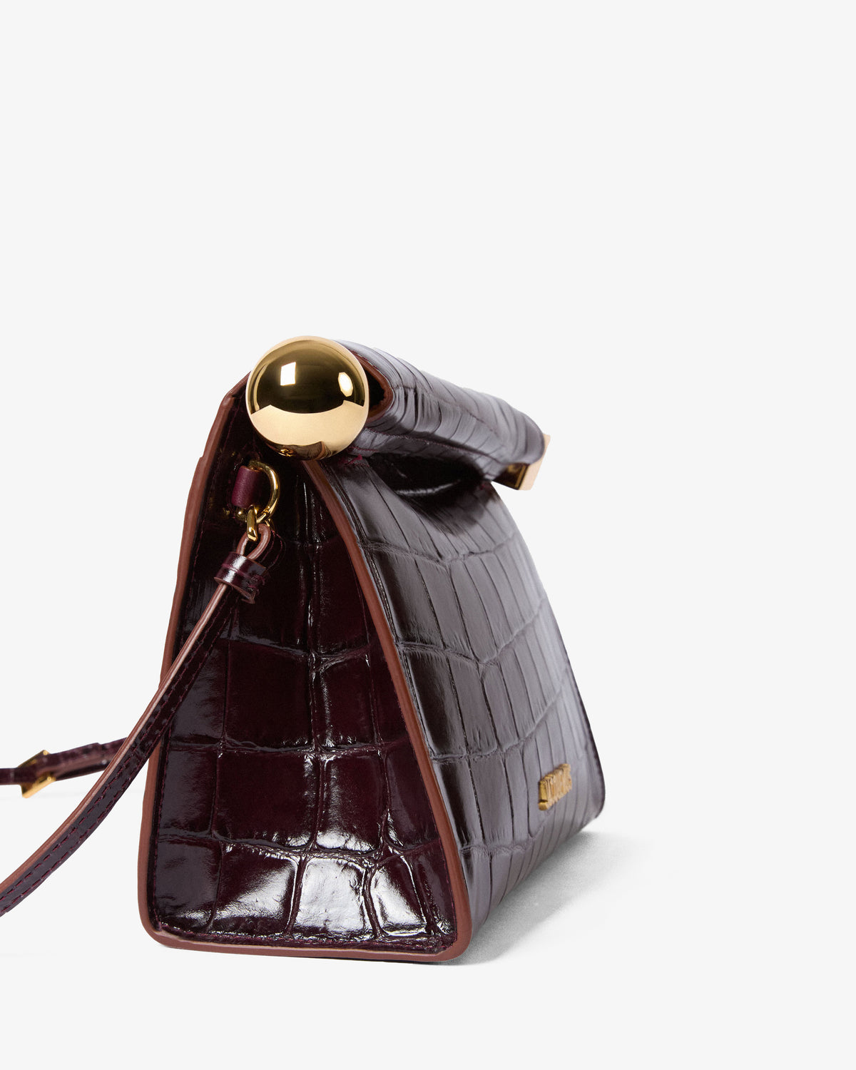 JACQUEMUS Le Sac Rond Carre Burgundy