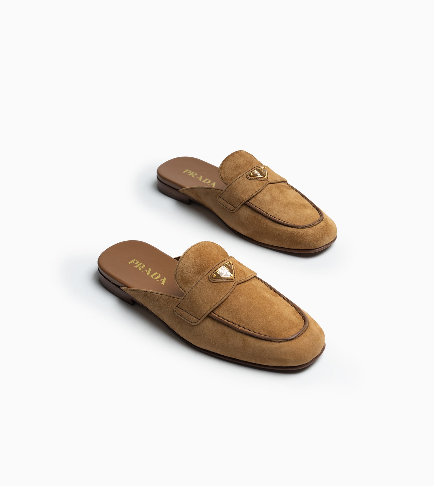 PRADA Loafers Leather Cannella