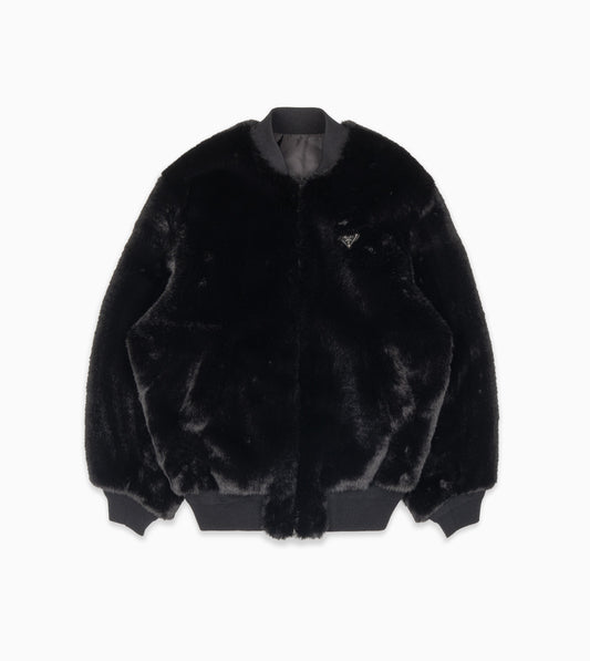 PRADA Artificial Fur Jacket Nero