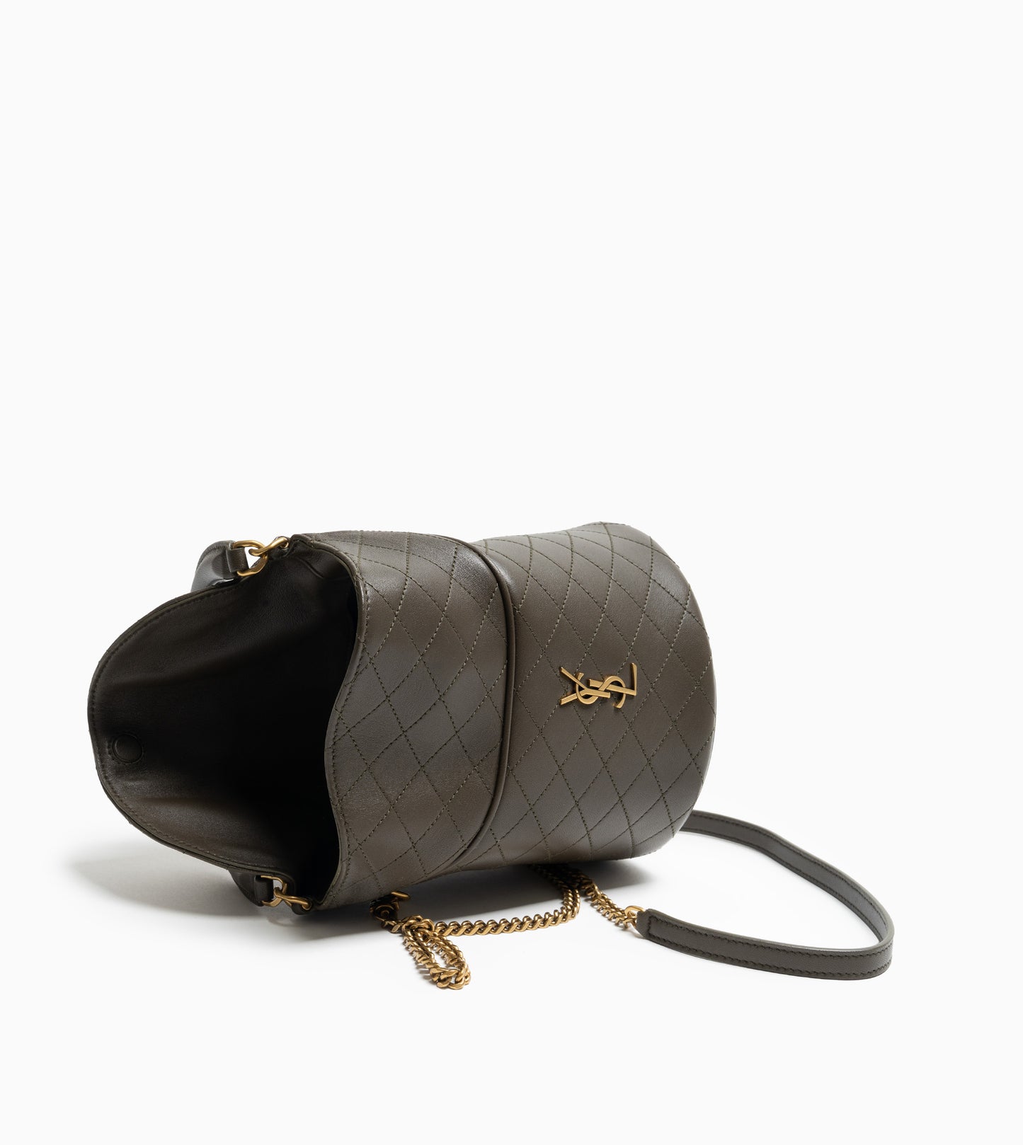 SAINT LAURENT GABY BUCKET LIGHT MUSK