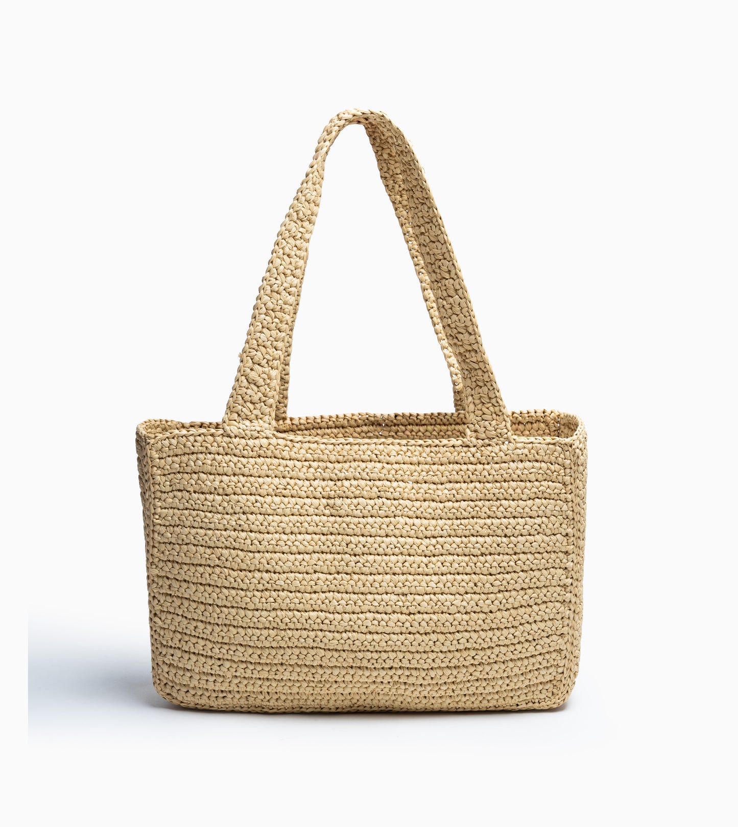 VALENTINO Viva Superstar Crochet Medium Tote Natural