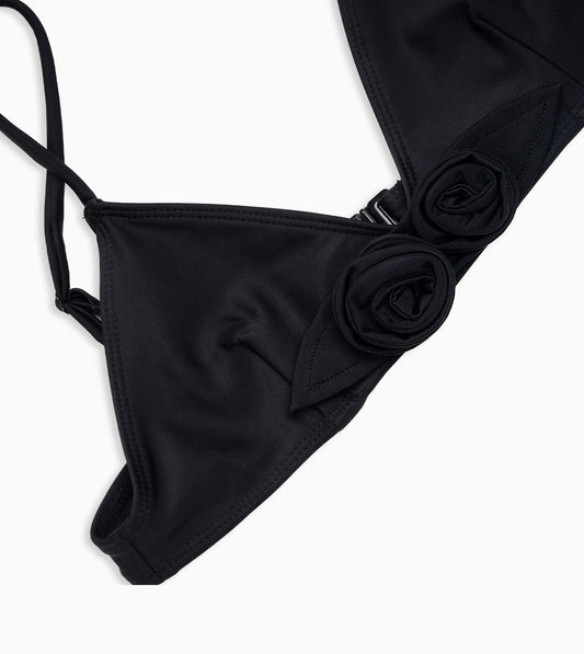COPERNI Flower Bikini Top Black