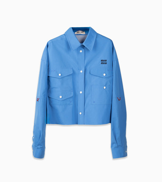 MIU MIU Popeline Shirt Pervinca