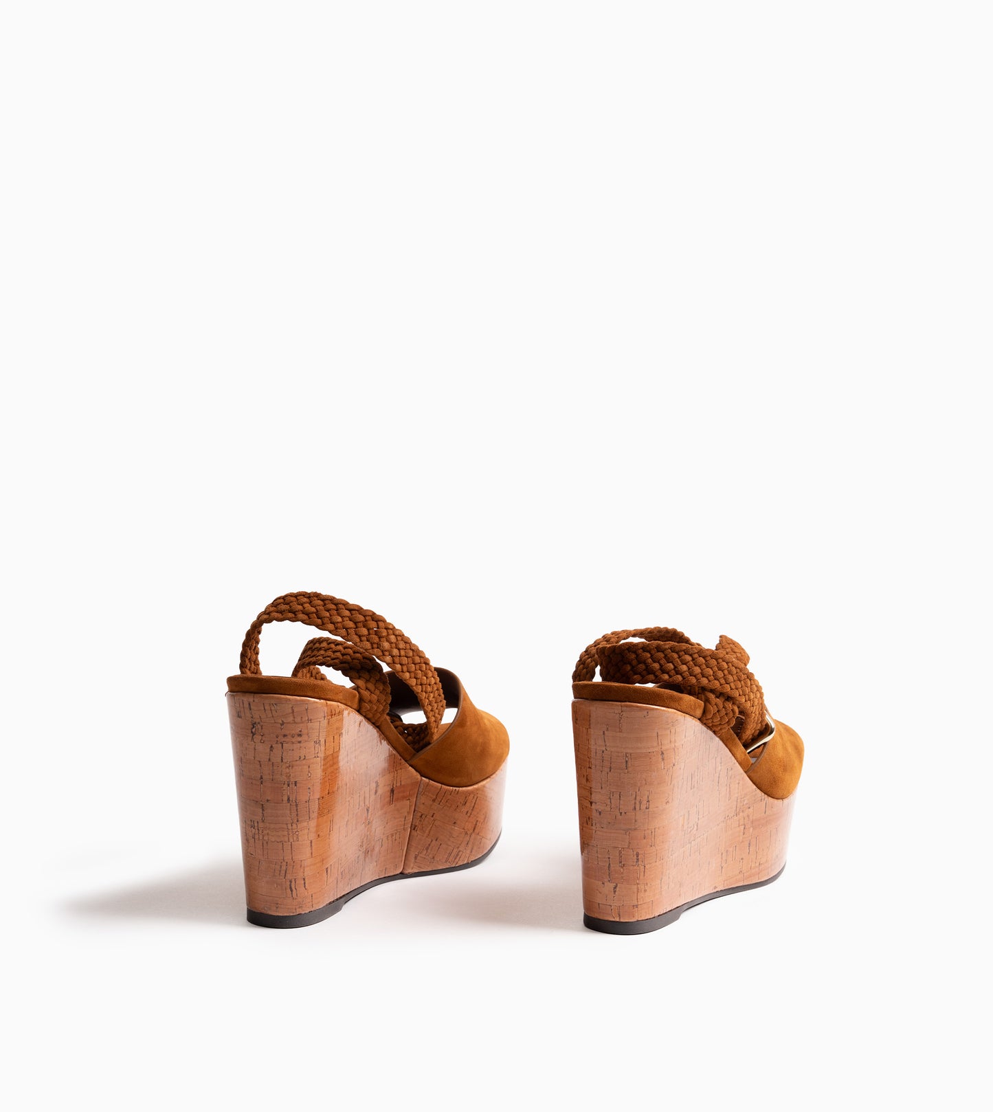 JIMMY CHOO Jori 100 Sandal Wedge Casual Tan