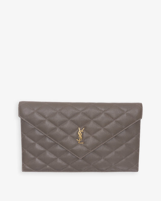 SAINT LAURENT YSL PW Pouch Plaza Taupe