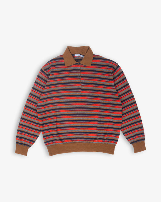 PRADA Polo with Mother Pearl Buttons Tabacco