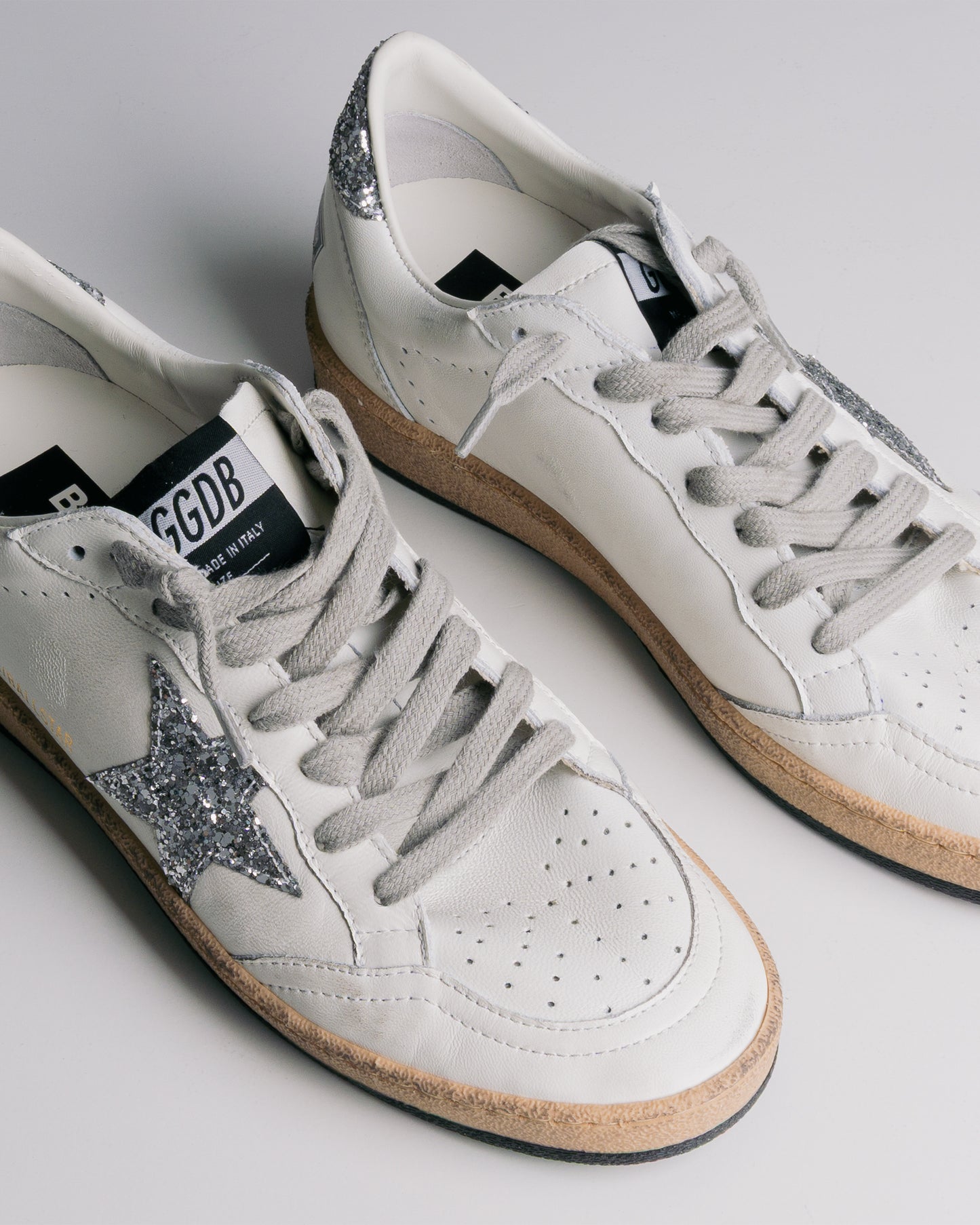 GOLDEN GOOSE Ballstar Nappa Upper & Spur Glitter Star & Heel