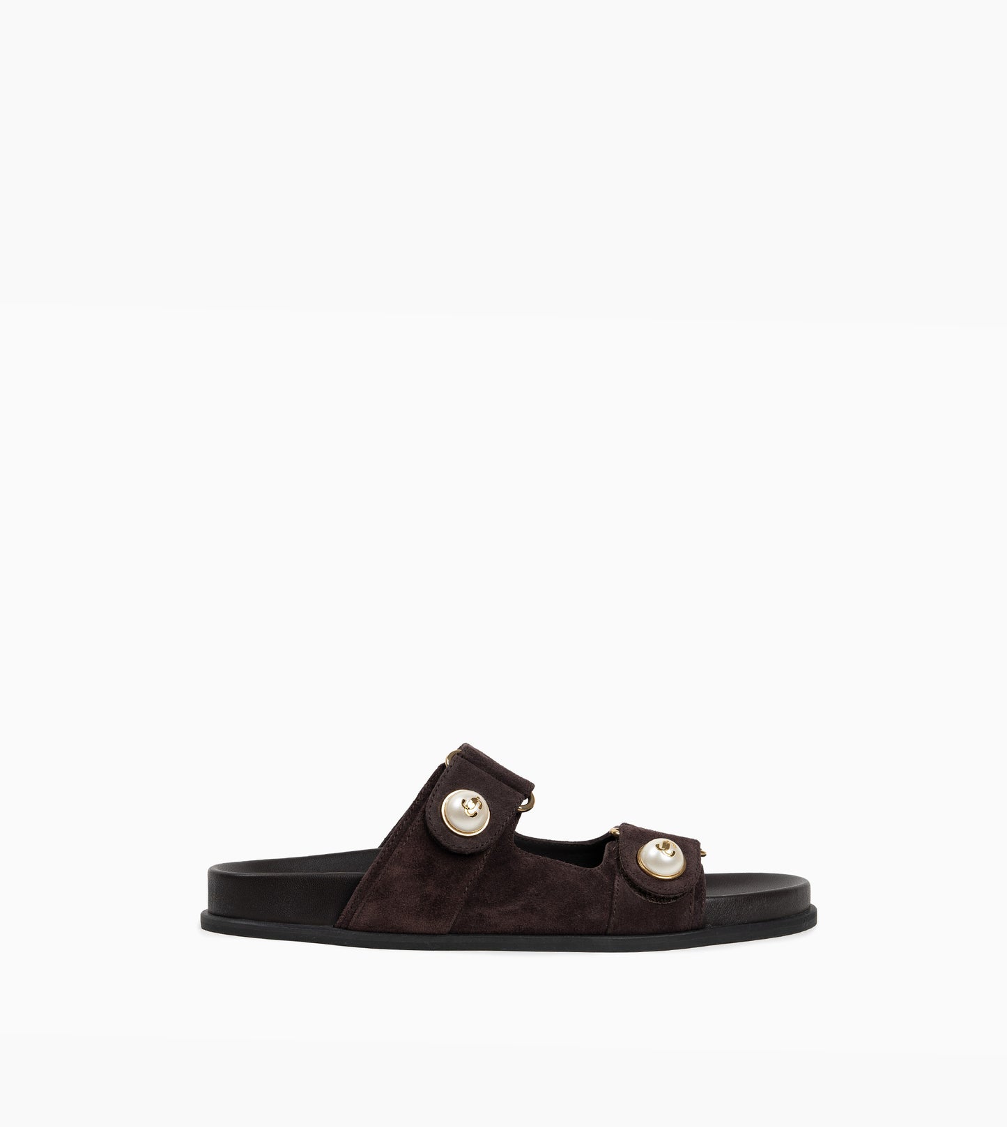 JIMMY CHOO- Fayence Sandal Slide Flat