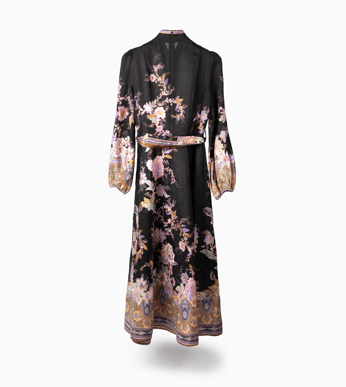 ZIMMERMANN Luna Button Midi Dress Midnight