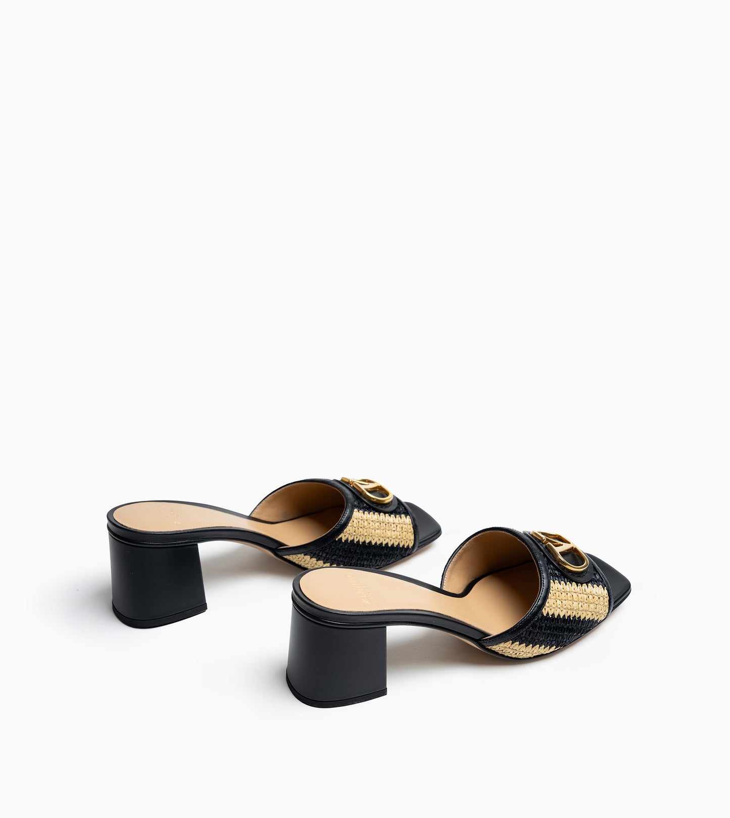 VALENTINO Vlogo Signature Slide Heel Naturale