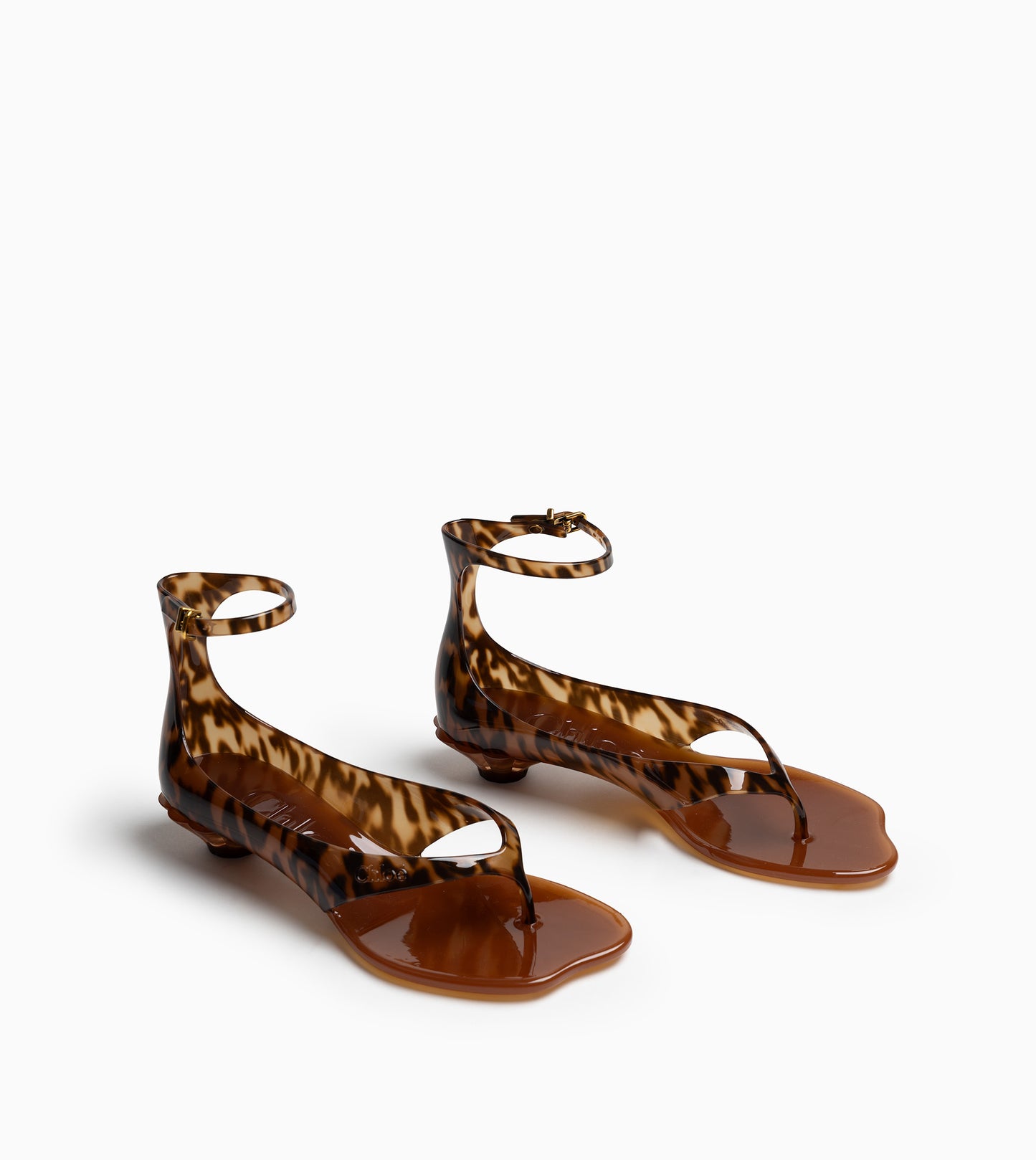CHLOÉ Flat Sandals Leopard