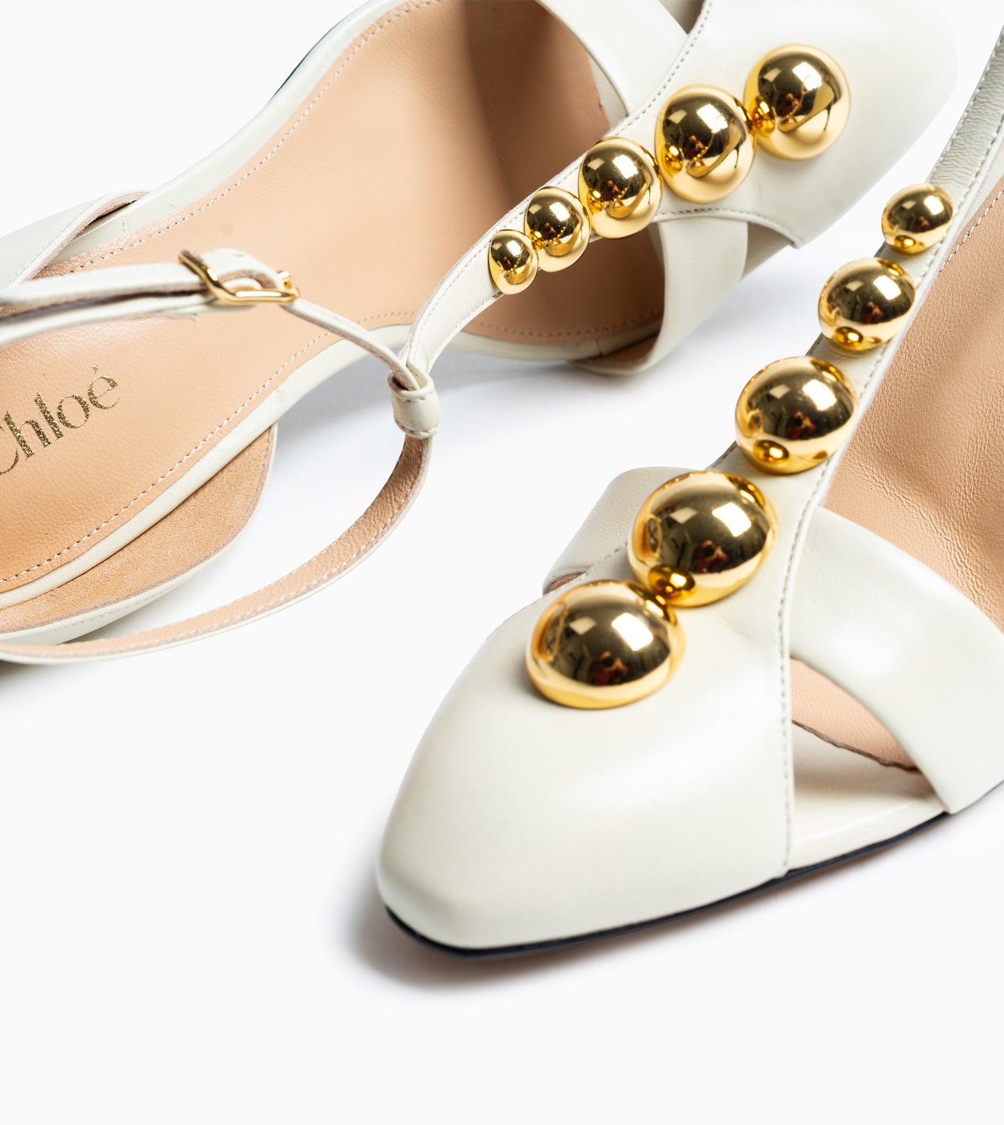CHLOÉ Eggshell Sandals White