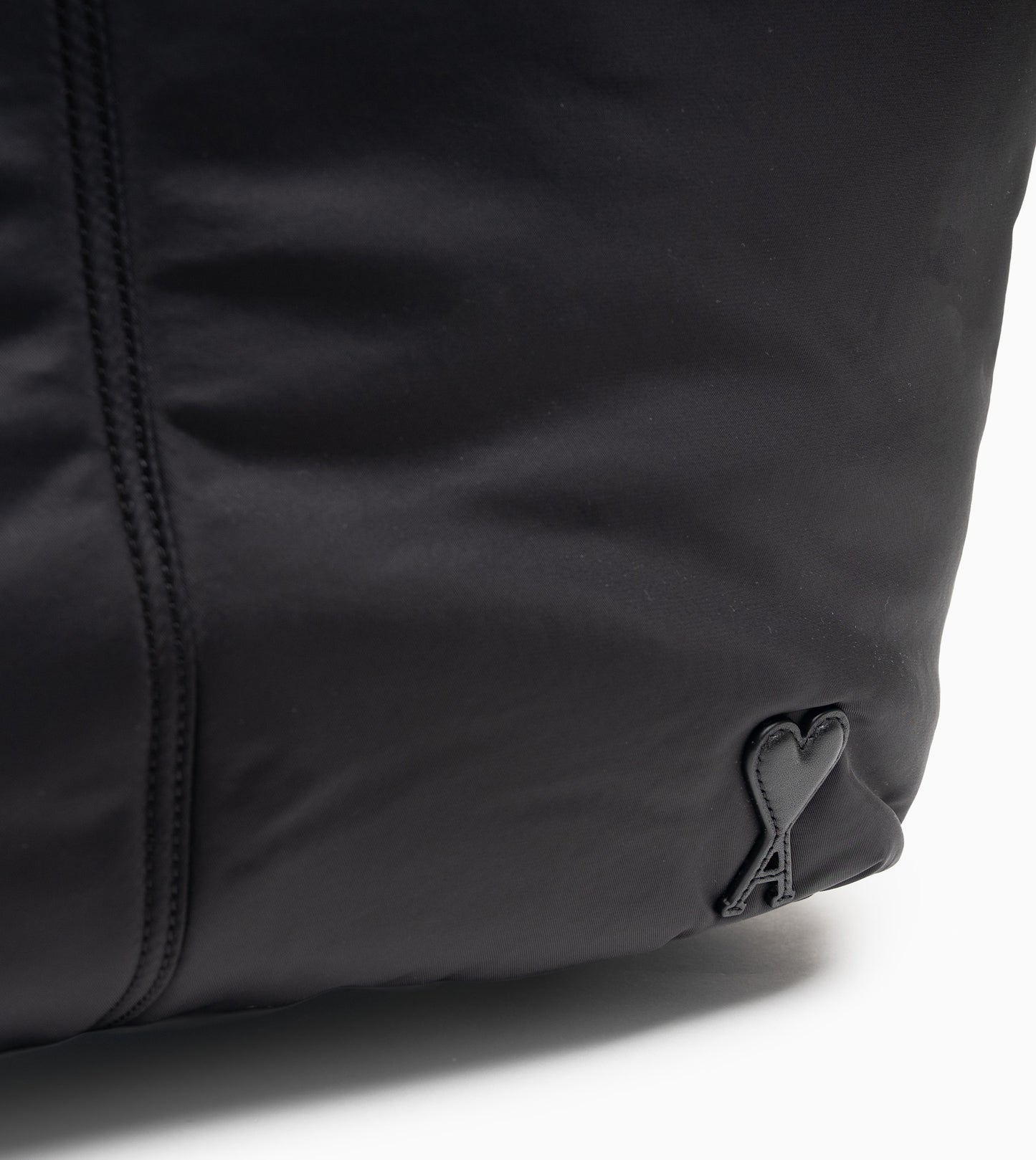AMI PARIS Nylon Marcel Small Shopping Bag Black