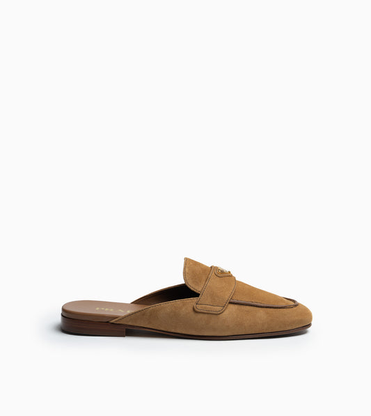 PRADA Loafers Leather Cannella