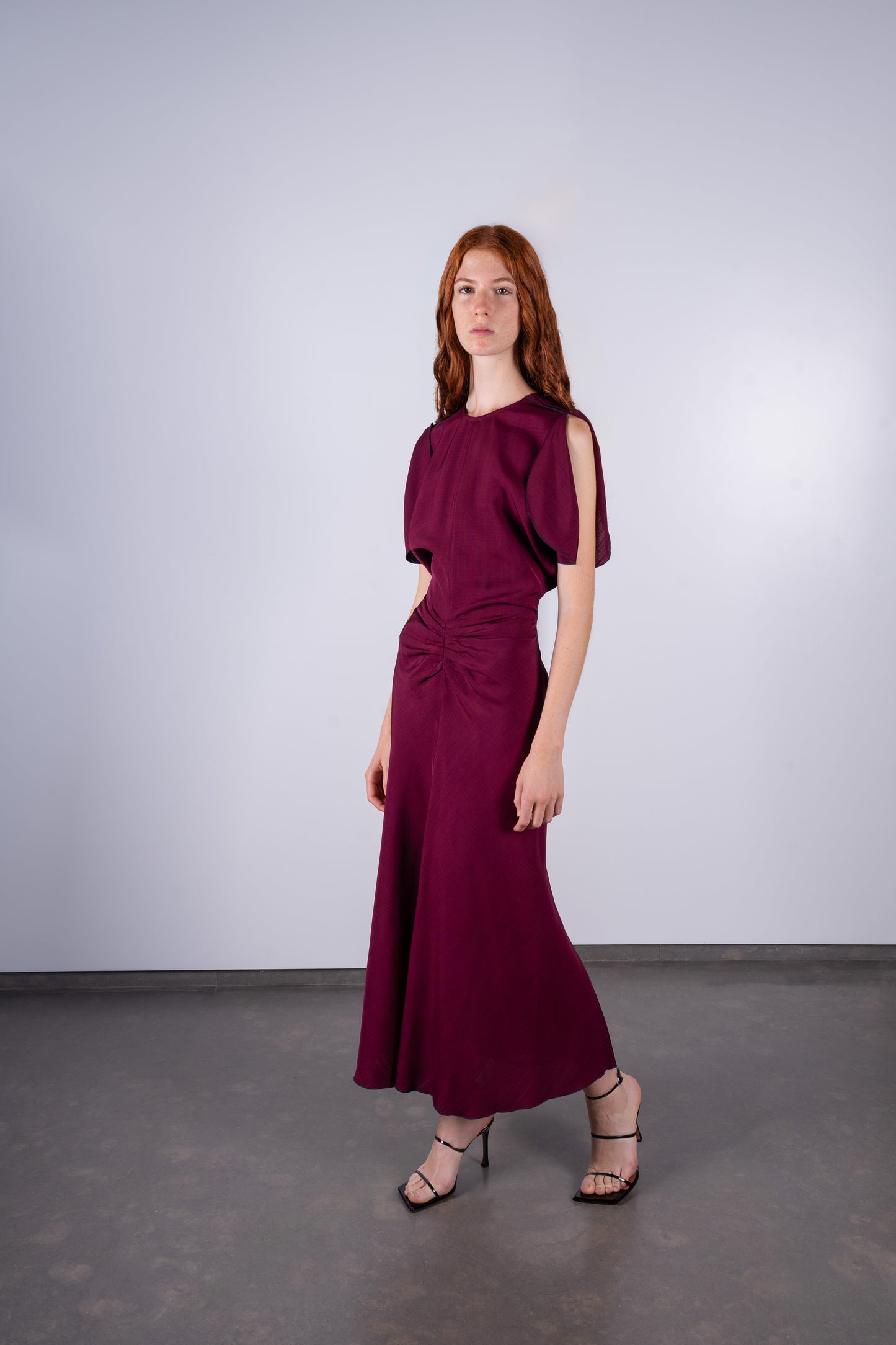 VICTORIA BECKHAM Gathered Midi Dress