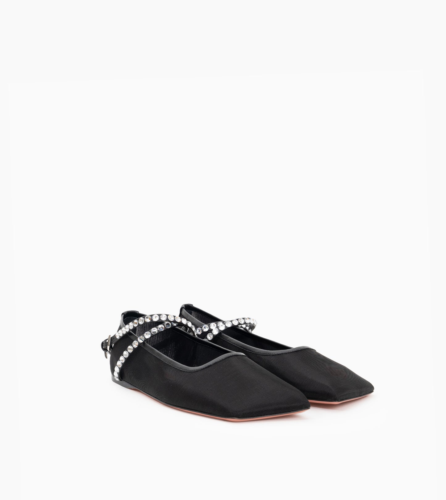 AMINA MUADDI Ane Mesh Crystal Flat Black