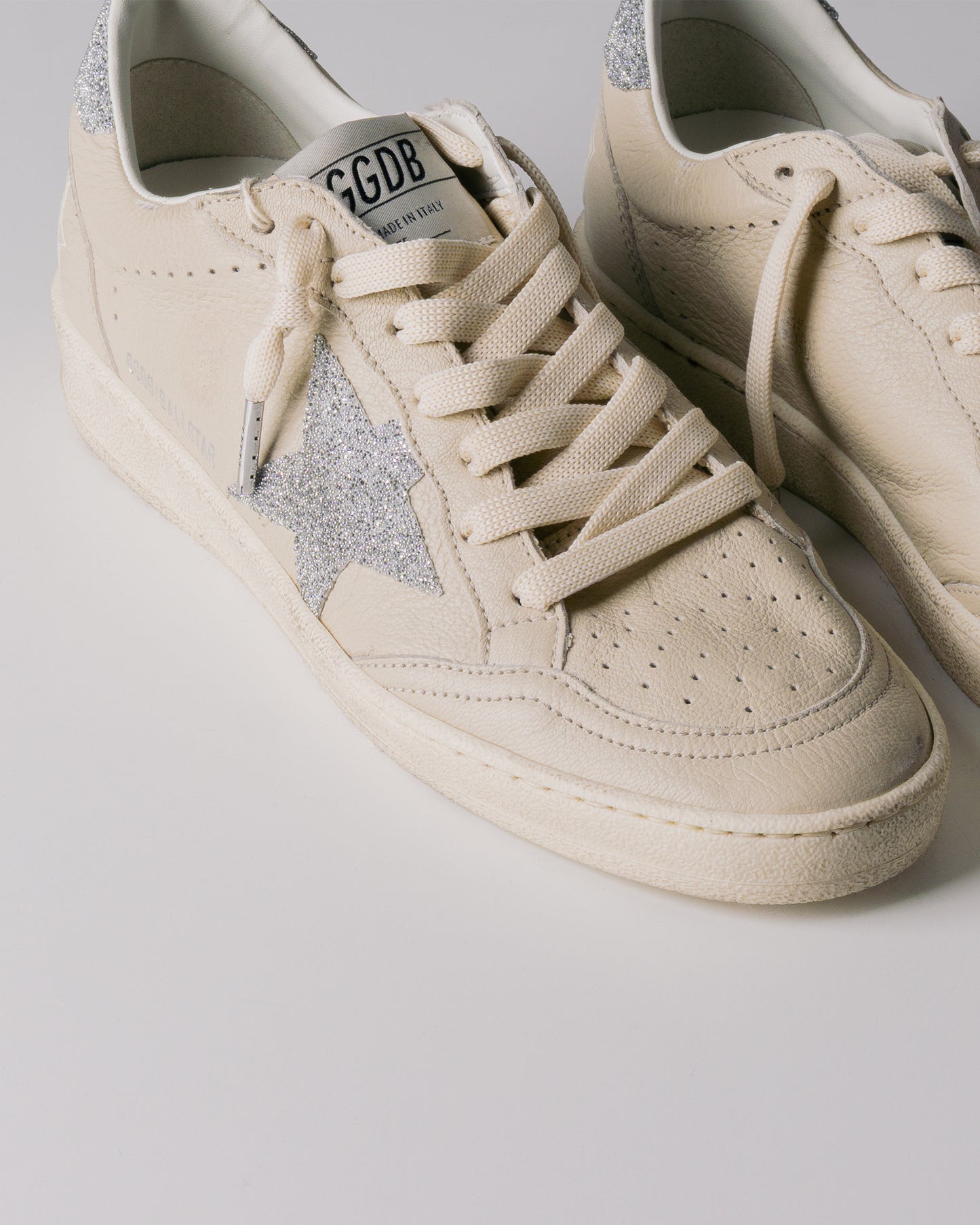 GOLDEN GOOSE Ballstar Nappa Upper Toe & Spur Crystal Star & Heel