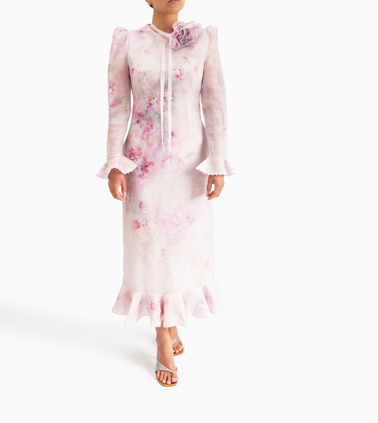 ZIMMERMANN- Crush Flower Midi Dress