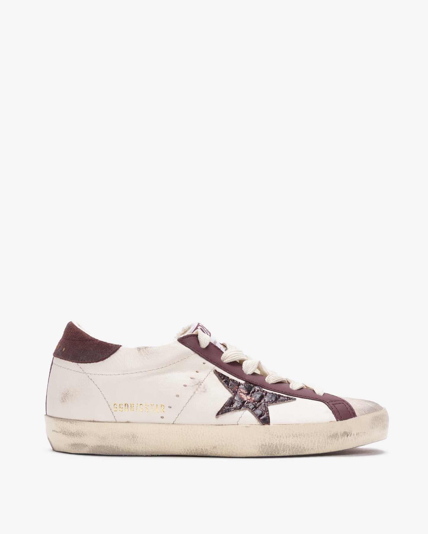 GOLDEN GOOSE Super Star Suede Toe & Heel Nappa Upper Cocco Printed Star